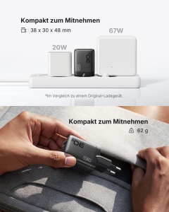 Incarcator rapid INIU 30W USB-C cu cablu de 1,5m, 2 porturi, negru - Img 5