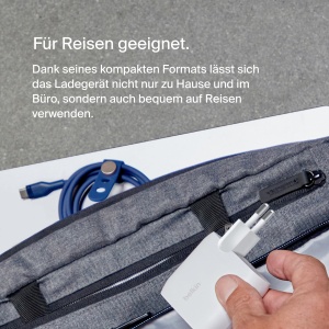 Incarcator USB-C Belkin BoostCharge 60W cu 2 porturi, alb - Img 4