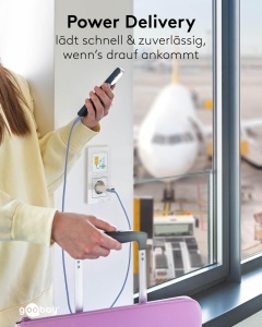 Incarcator USB-C GaN Dual 20W Alb - goobay 75730 - Img 8