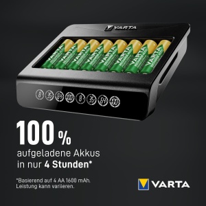 Incarcator VARTA LCD pentru acumulatori AAAAA, capacitate 8 acumulatori, design compact - Img 4