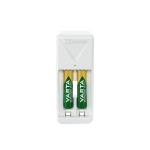 Incarcator VARTA Mini pentru 2 baterii AAAAA, 800 mAh, design compact