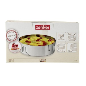 Inel pentru tort Zenker 7708, din otel inoxidabil, ajustabil, 30 cm - Img 9