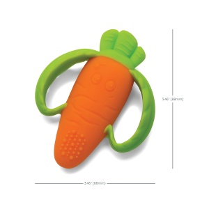 Infantino Lil Nibbles Silicon Beissring Carrot BPA Free pentru bebelusi - Img 3
