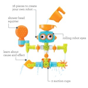 Infantino Sensory Plug Play Jucarie Baie pentru Bebelusi 16 Piese BPA-Free - Img 6