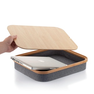 InnovaGoods Laptoptisch Portabil cu Spatiu de Depozitare MDF Robust Design Compact - Img 2