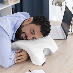 InnovaGoods - Perna viscoelastica pentru cupluri Design ergonomic pentru relaxare pentru doi Spuma cu memorie pentru ameliorarea presiunii Husa detasa - Img 8