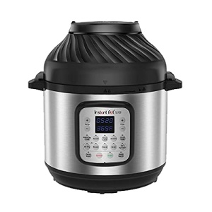 Instant Pot Duo Crisp + Air Fryer 11 in 1 Multicooker electric 5.7 L - Oala sub presiune, friteuza cu aer, aragaz lent, abur, deshidratator cu gratar, pastrati la cald si coaceti, otel inoxidabil - Img 1