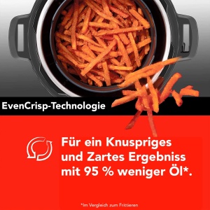 Instant Pot Duo Crisp + Air Fryer 11 in 1 Multicooker electric 7.6 L - Oala sub presiune, Friteuza cu aer, Aragaz lent, Abur, Deshidratator cu gratar, Pastrati la cald si coaceti, otel inoxidabil - Img 5