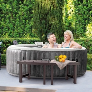 Intex 28515 - Banca pentru PureSpa Round 4 locuri 2 parti centrale 2 parti inalte plastic maro 40-62 cm - Img 7