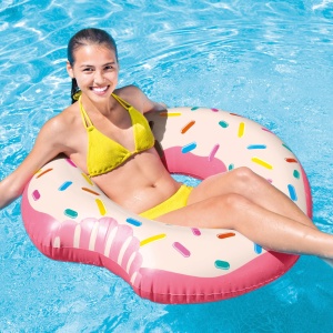 Intex 56265NP - Inel gonflabil de inot Rainbow Donut Vinil Multicolor 94x23 cm - Img 8