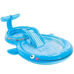 Intex 57176NP - Centru de joaca gonflabil balena vinil albastru 373x234x99 cm - Img 1