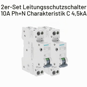 Intrerupator de protectie SIEMENS, 10 A, 2 bucati, faza neutru - Img 3