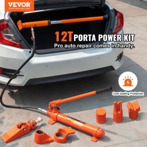 Jack Hidraulic VEVOR 12 t, Inaltime 135 mm, Set Complet cu Prelungitoare - Img 2