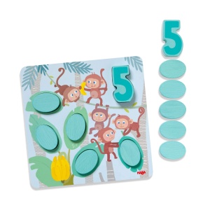 Joc de asociere HABA 306708 - Animale salbatice, 5 tablouri, din lemn colorat - Img 7