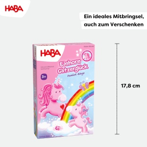 Joc de Bingo HABA Einhorn Glitzergluck pentru 2-4 jucatori, 3 ani, cu cristale - Img 5