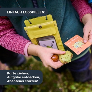 Joc de exterior HABA Terra Kids Interactiune in natura pentru copii, 62 activitati, inclus cutie impermeabila - Img 5