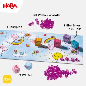 Joc de societate HABA Einhorn Glitzergluck - Culoare roz, pentru 2-4 jucatori, 3 ani - Img 4