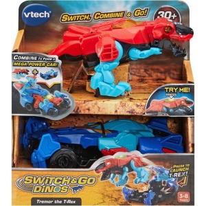 Jucarie 2-in-1 VTech Combo T-Rex cu moduri de joc Dino si Vehicul