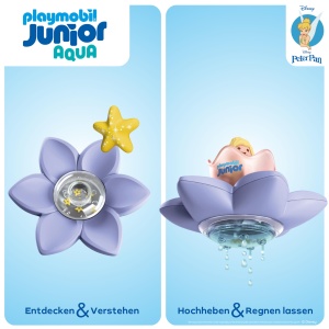 Jucarie de Baie Tinkerbell PLAYMOBIL JUNIOR cu Flori Magice, 1 An - Img 5