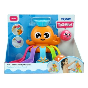 Jucarie de baie Toomies E73104 Octopus 7 in 1, Multicolora, pentru copii peste 18 luni - Img 2