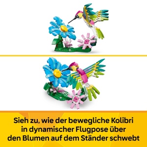 Jucarie de Constructie LEGO Creator 3in1 31384 - Kolibri Colorat, 312 Piese - Img 5