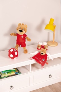 Jucarie de plus NICI FC Bayern Munchen Ursulet Berni 35 cm maro cod 49074 - Img 7