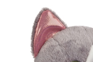 Jucarie de plus NICI GLUBSCHIS Felinja 25cm gri-bej ochi stralucitori - Img 4