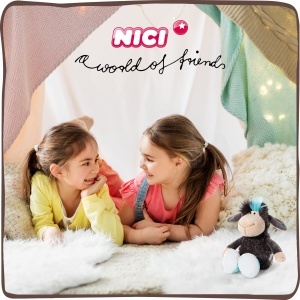 Jucarie de plus NICI Jolly Leroy 25 cm, negru cu albastru, pentru copii - Img 6