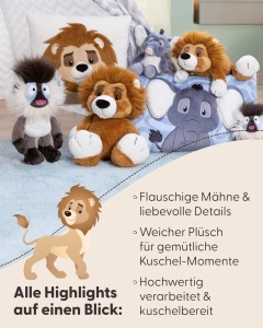 Jucarie de plus NICI Lion King Kimari 35cm, culoare maro, moale si prietenos - Img 5