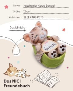Jucarie de plus NICI Pisica Bengal 12 cm maro colectia NICI Green - Img 5