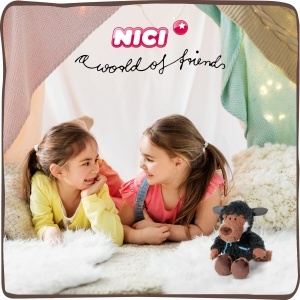 Jucarie de plus NICI Wolf Jolly Hugo 25 cm, moale, din materiale reciclate - Img 6