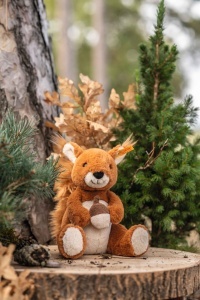 Jucarie de Plus Steiff Phil Veverita 20cm, Culoare Rotbuna, Usor de Curatat - Img 2