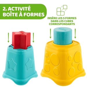 Jucarie de Sortare Chicco 2 in 1 cu 5 Becheri si 5 Forme Colorate - Img 4