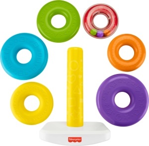 Jucarie de Stivuire Fisher-Price GJW15, 38 cm, 6 Ringi Colorati - Img 5