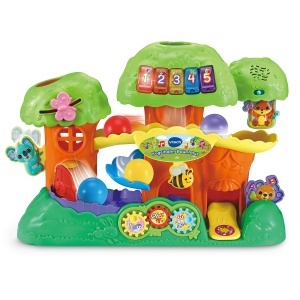 Jucarie educativa VTech Baby Kugelbahn-Baumhaus, 4 bile, culori vibrante