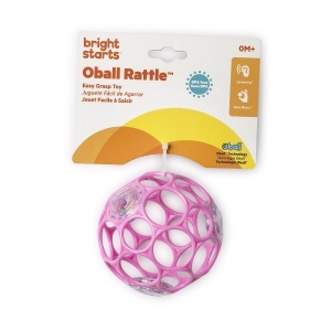 Jucarie interactiva Bright Starts Oball Rattle Pink design flexibil si usor de prins pentru copii de toate varstele - Img 5