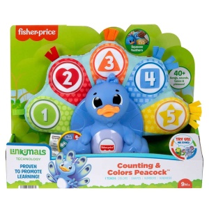 Jucarie Interactiva Fisher-Price Linkimals Pfau cu Lumini si Sunete, 9 Luni - Img 6