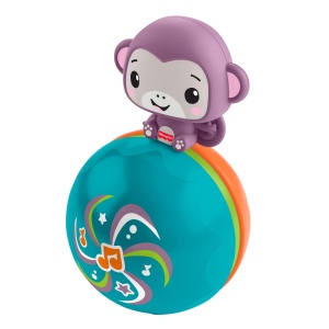 Jucarie pentru bebelusi Fisher-Price JLB95, Minge muzicala, Lila, Activitate