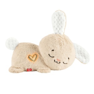 Jucarie pentru bebelusi Fisher-Price Soothe Settle Bunny, cu sunete si lumina, moale