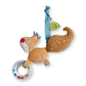 Jucarie pentru bebelusi HABA Hangefigur Waldfreunde cu sunete si texturi 23 cm