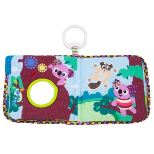 Jucarie pentru bebelusi Lamaze Walla Walla Koala carte moale cu texturi si sunete clip pentru atasare - Img 3