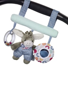 Jucarie pentru bebelusi Sterntaler Esel Emmi, cu Rassel, Multicolor - Img 4