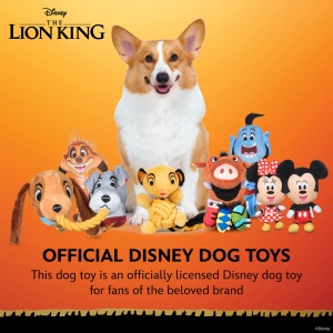 Jucarie pentru caini Disney Simba, 22,9 cm, cu sunet si texturi variate - Img 6