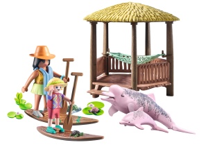Jucarie PLAYMOBIL Wiltopia 71143 Paddeltour cu Flussdelfine, 44 piese, reciclabil - Img 2
