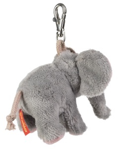 Jucarie Plus Elefant Schaffer BabySugar, 9 cm, GriRoz - Img 4