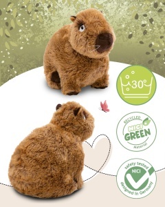 Jucarie Plus NICI Capybara Capy-Barbara 27cm Maro Materiale Reciclate - Img 3