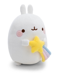 Jucarie Plus NICI Molang 24cm Alb Cu Stea Cazatoare In Cutie Cadou