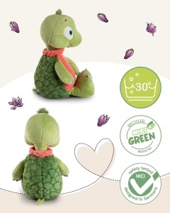 Jucarie Plus NICI Turtle Tateus 35cm - Materiale Reutilizate Design Realist - Img 3