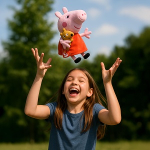 Jucarie Plus Peppa Wutz TY 46128, 15cm, rosu, calitate premium - Img 4