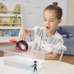 Jucarie Spidey si Prietenii Set cu Figurina Miles Spin Morales si Vehicul Delfin, 7.6 cm - Img 4